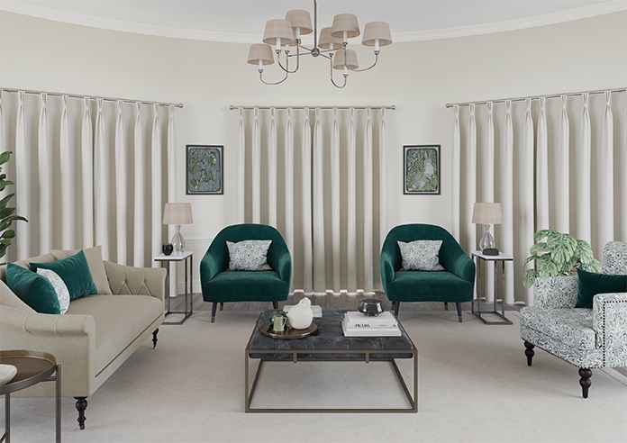 Oslo, Ivory - Made to Measure Curtains - Image 7